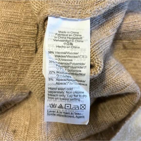 Madewell Crew Neck Long Sleeved Pullover Sweater, Size XXS, Tan - Picture 7 of 11